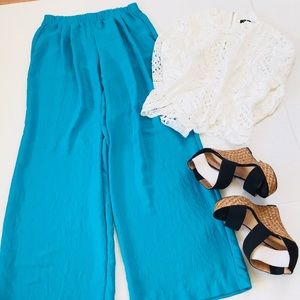 Aqua Blue Wideleg pants